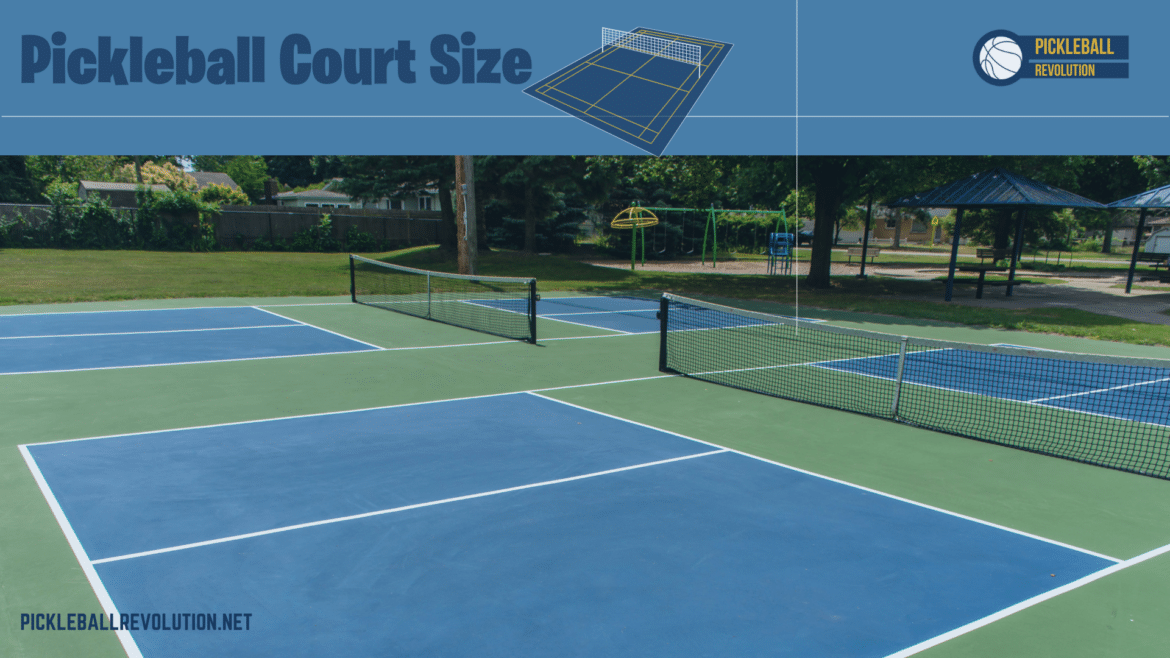 A view of a pickleball court A view of a pickleball court