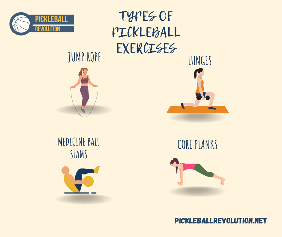 A graphical representation of pickleball exercises