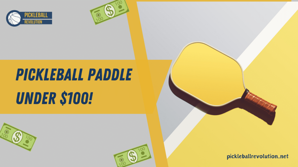 A view of a yellow pickleball paddle A view of a yellow pickleball paddle