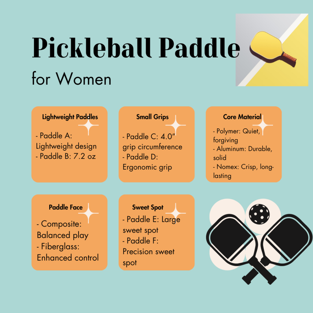 Pickleball paddle for women the features