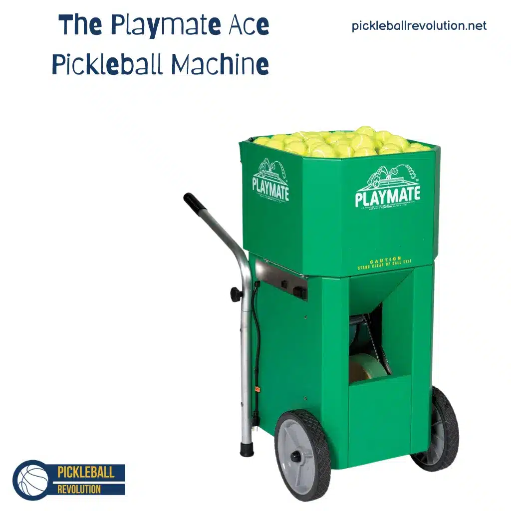 A view of the Ace pickleball machine