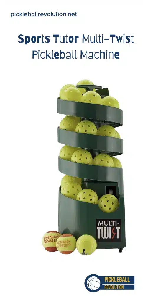 A view of the Sports tutor multi twist pickleball machine ( )