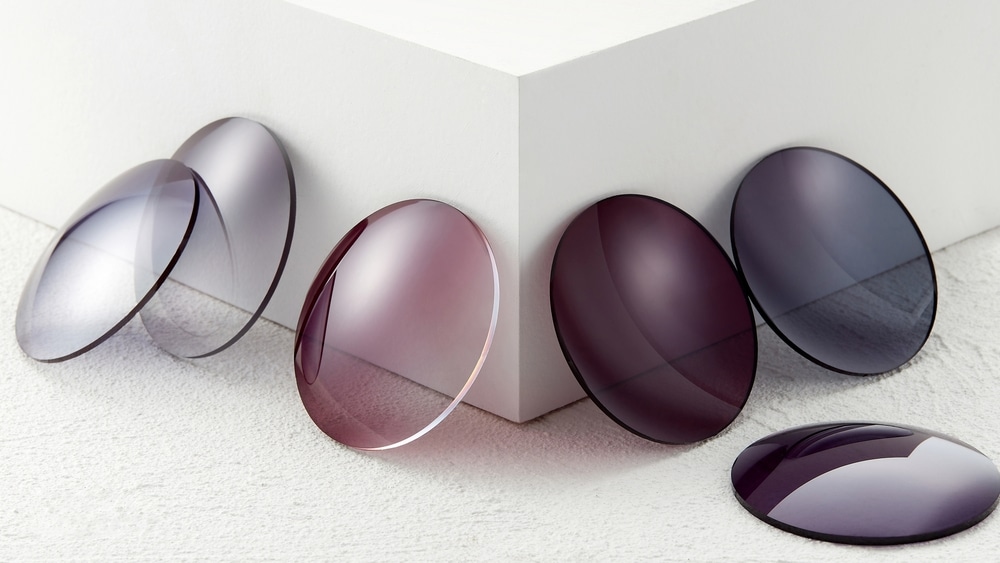 A view of various lenses for glasses