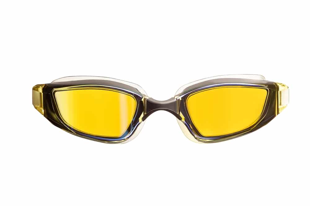 A view of yellow pickleball glasses