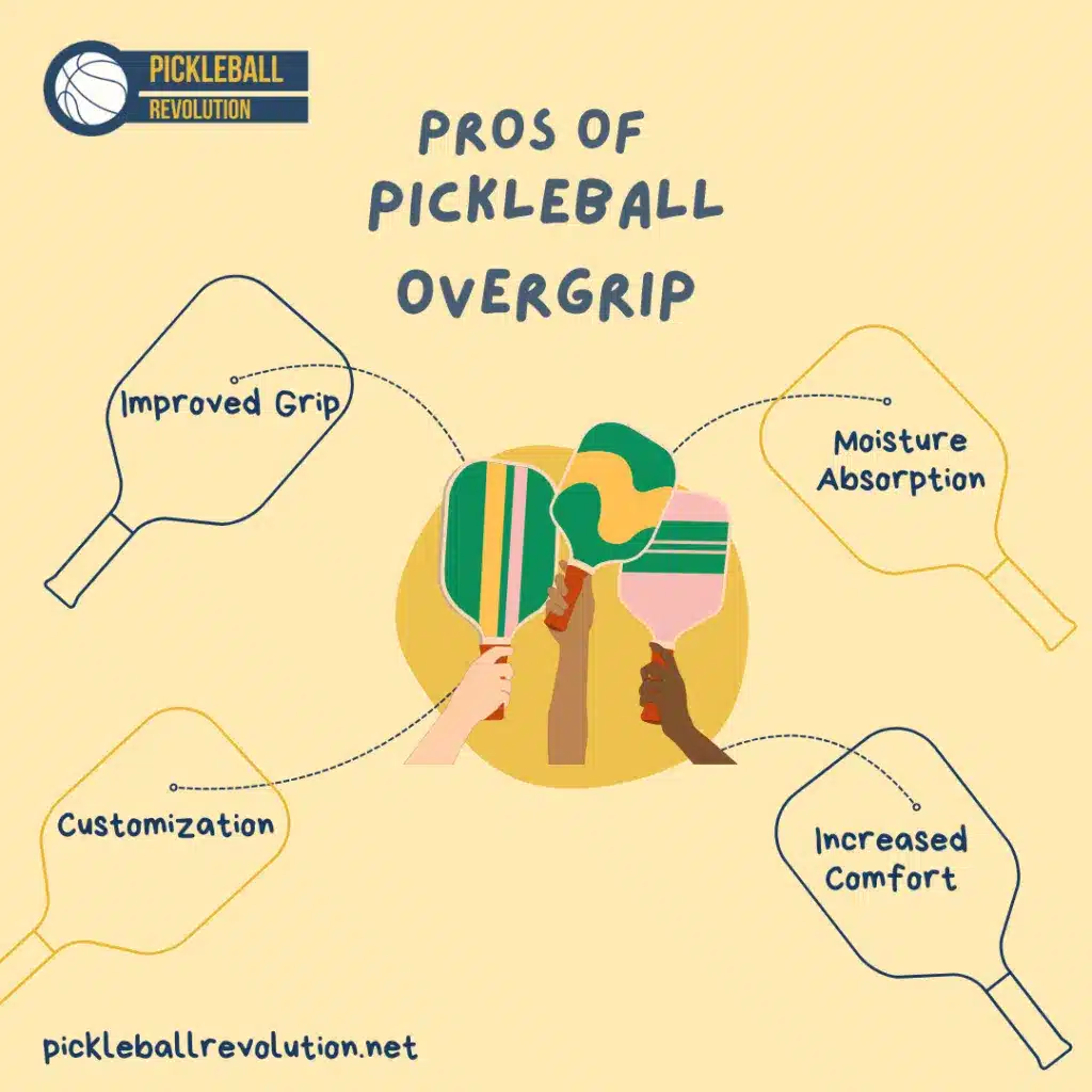 A graphical representation of the pros of pickleball overgrip x